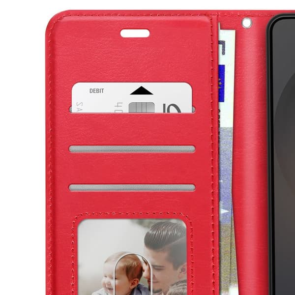 Pungetui til Galaxy S26 med håndledsrem og standfunktion Mayaxess Rød Röd