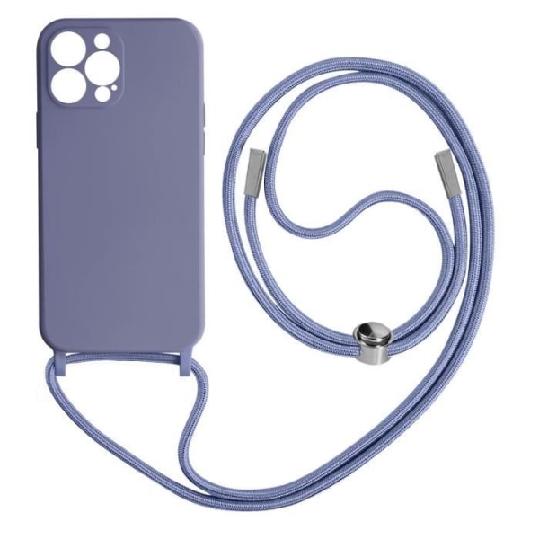 iPhone 13 Pro Halvstyvt sladdfodral med halsband 80 cm lavendel