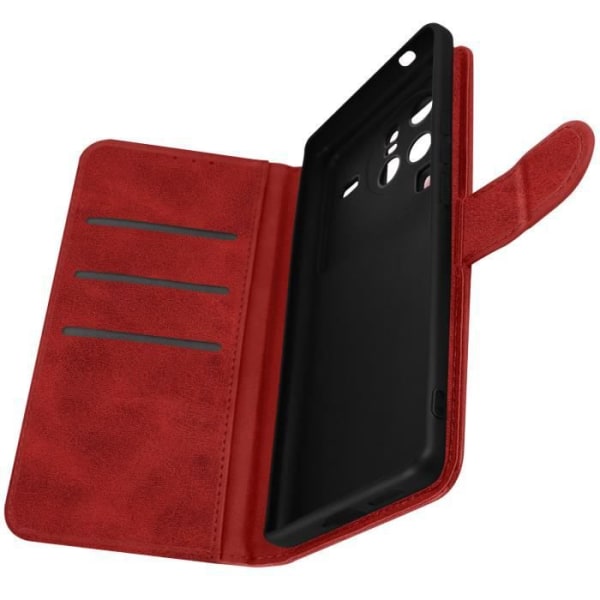 Vivo X80 Pro Wallet Case AVIZAR - Rød - Video Support Funktion Röd