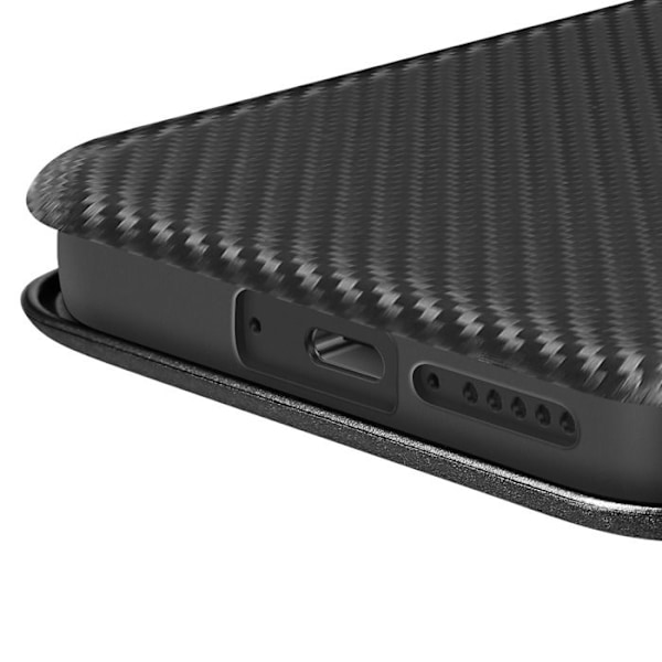 Carbonetui til Xiaomi Poco X7 Pro, kortholder, videostøtte, sort Svart