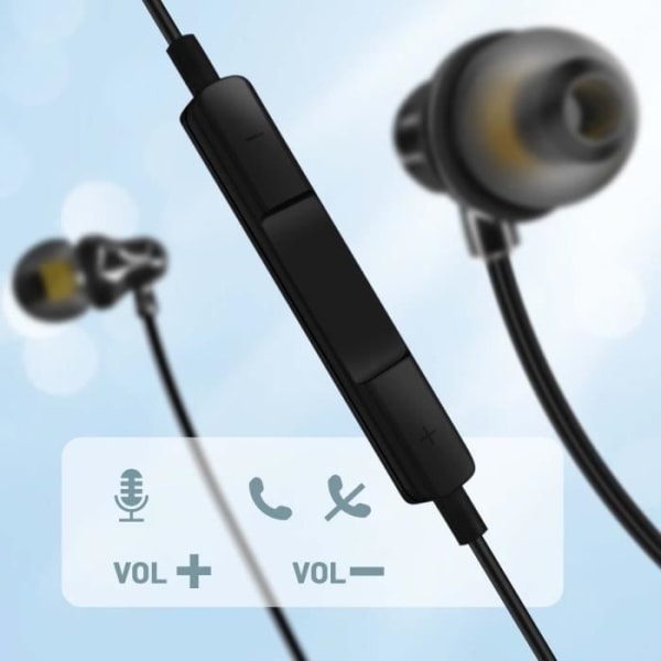 Kabelforbundne Lightning In-Ear hovedtelefoner LinQ Mikrofon og knapper Sort Svart