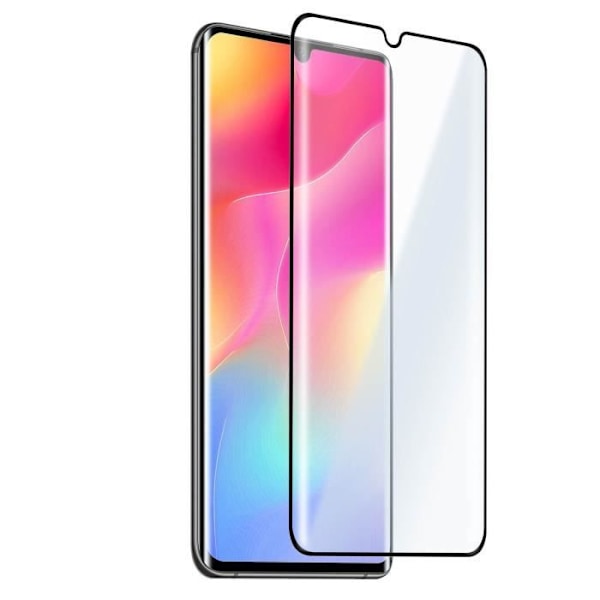 Elokuvanäyttö - AVIZAR - Xiaomi Mi Note 10 Lite - 9H karkaistu lasi - Kokonais suoja - Kaareva Svart