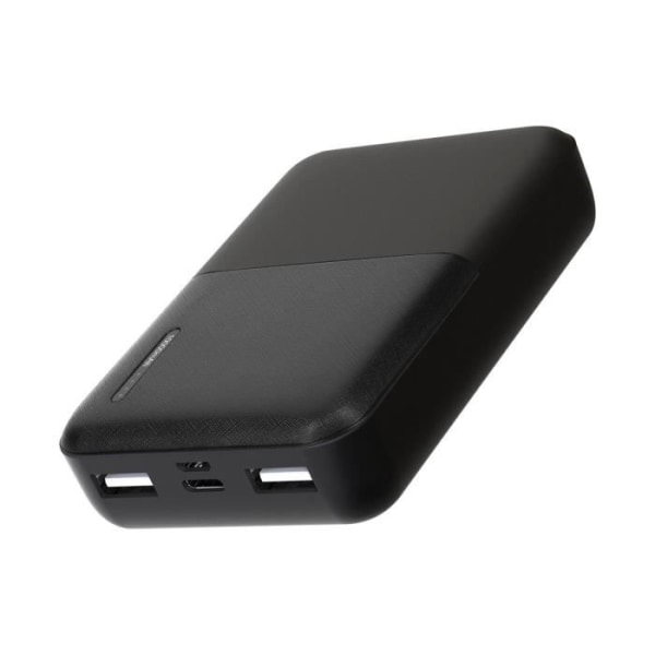 Backup batteri 10000mAh dubbel utgång USB Laddning Ultra Compact Akashi svart