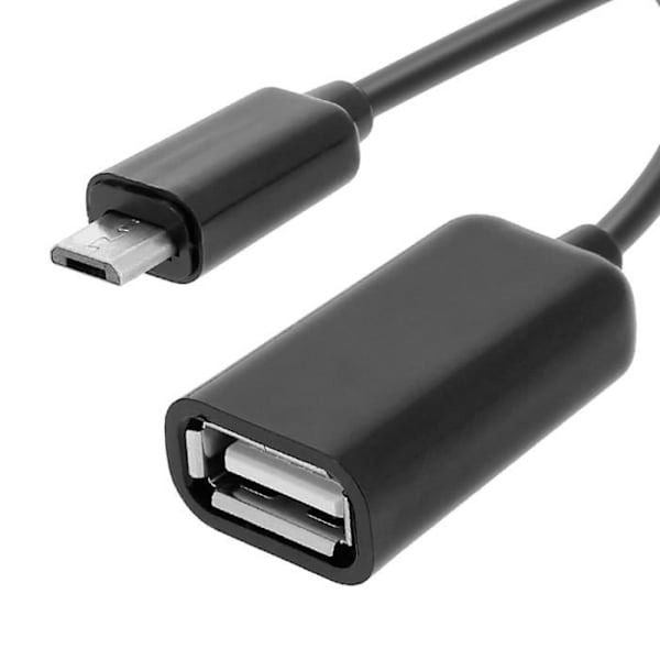 Mikro-USB-USB-naaras OTG-sovitin - musta