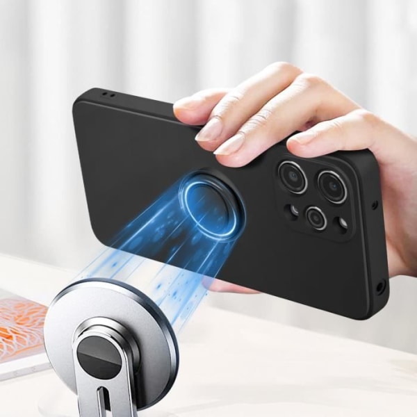 Taske til Xiaomi Redmi 12 Ring Holder Fleksibel Silikone Sort
