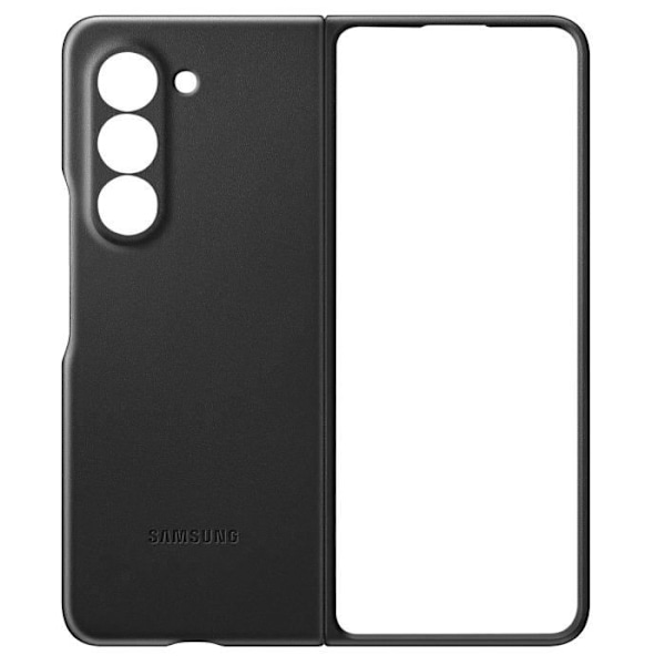 Coque til Samsung Z Fold 5 Simili Læder Eco-Leather Case Original Sort Phantom