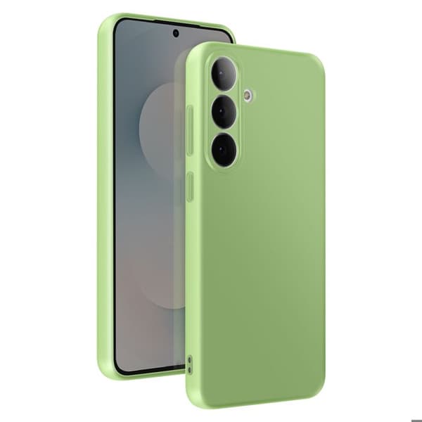 Galaxy S25 FE Soft-Touch -silikoonikuori Fast Cover -sarjassa, vihreä Grön