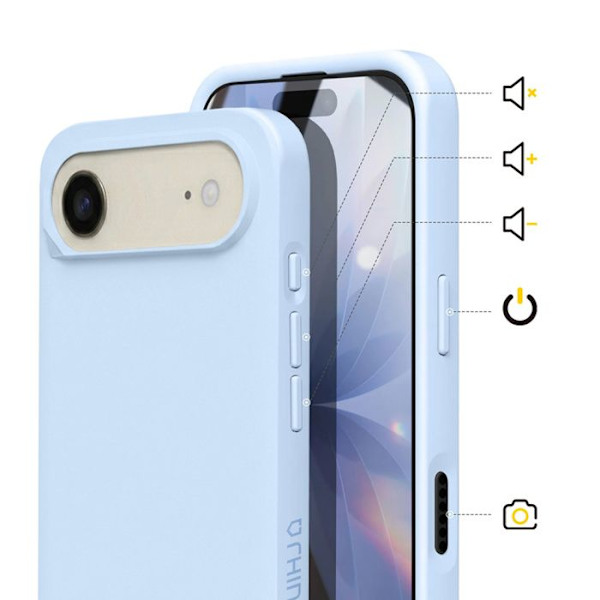 Coque til iPhone Air Model SolidX Stødabsorberende 3.5 m certificeret MIL-STD 810G Rhinoshield Lys blå Blå
