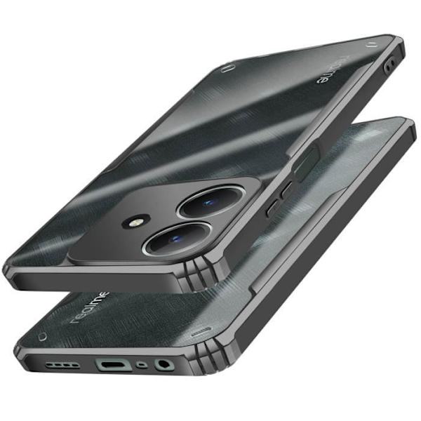 Fodral - AVIZAR - Realme C61 - Stötsäker silikon - Täckt kamerablock - tunn och lätt profil Svart