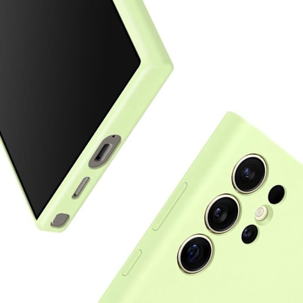 Samsung S24 Ultra Soft Touch Silikoni Taipuisat Alkuperäinen Samsung Vihreä Sitruuna Grön