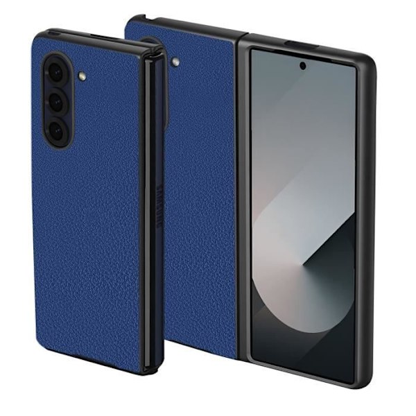 Fodral till Samsung Galaxy Z Fold 6 - AVIZAR - Grained Texture Foldable Design - Midnight Blue Blå