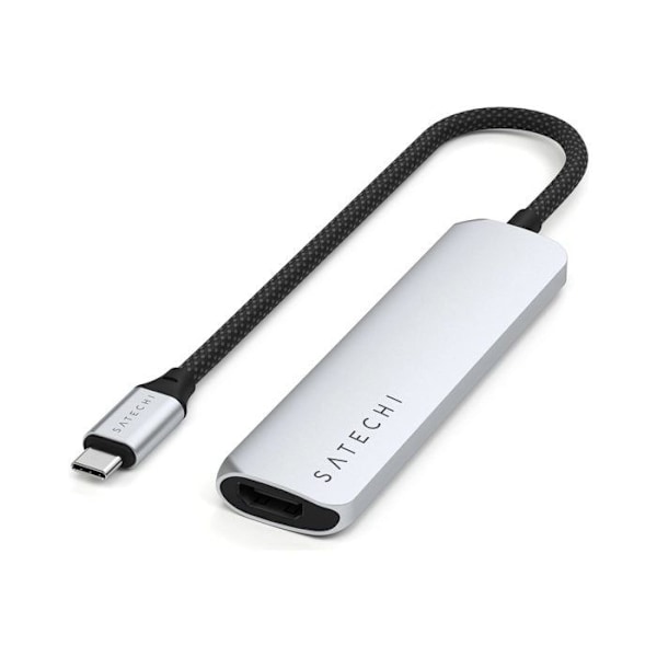 Hub USB-C Multiport - Satechi - Silver - 4K HDMI - 10Gbps - Power Delivery 100W
