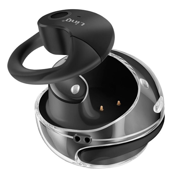 Bluetooth-hörlurar Clip Design Öppen Mikro Samtal Touch Tactile LinQ Svart Svart