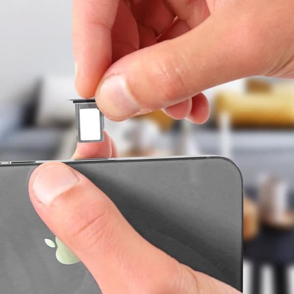 SIM-kortslits - Apple iPhone 12 Pro - Ersättningsplats för Nano SIM - Silver - Grå Pengar