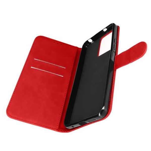 Punainen lompakkokotelo Xiaomi Redmi Note 12:lle - AVIZAR - Butterfly Design - Jäykkä - Mixed Röd