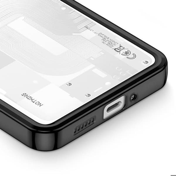 Stødabsorberende Cover - AVIZAR - Nothing Phone 3a - Sort - Optimal Beskyttelse - Elegant Design Svart