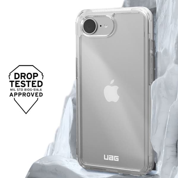 Coque - iPhone 16e - Stötsäkerhet 4.8m - Förstärkta hörn - Transparent baksida Vit