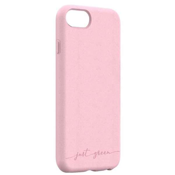 iPhone 6, 6S, 7, 8, SE 2020, SE 2022 kierrätettävä kotelo Just Green Rose Rosa