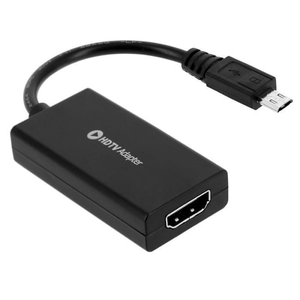 Adapterkabel - HML - HDMI til Micro-USB - HD-visualisering - Nem installation - Sort