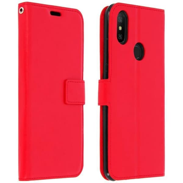 Housse - Xiaomi - Mi A2 - Øko-læder - Rød - Støttefunktion Röd