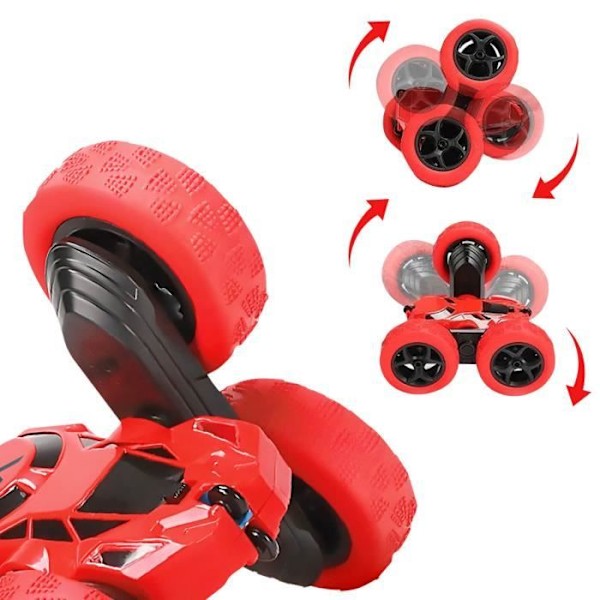 Off-Road Remote Control Car 360 Stunts Wireless Control Maxlife Red Röd