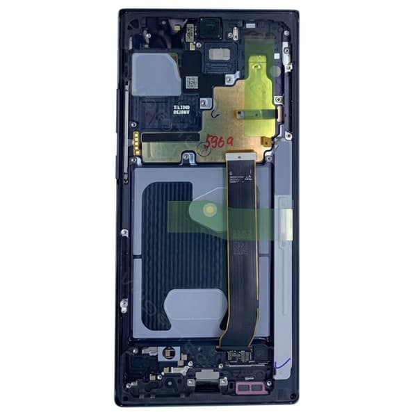Skærm til Galaxy Note 20 Ultra Soft OLED med Forudsamlet Samsung Sort Chassis Svart