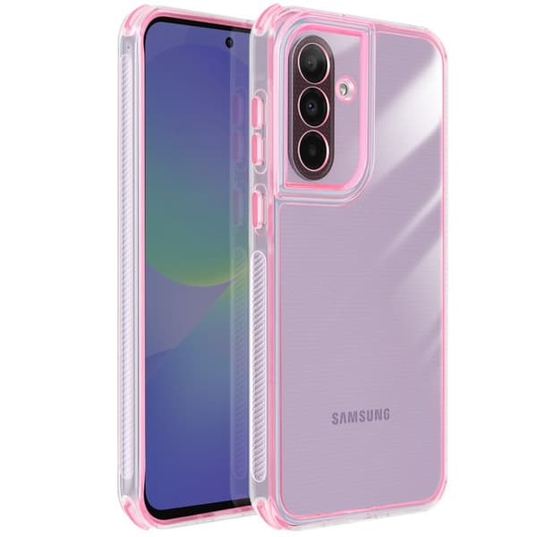 Skydd för Galaxy A37 Förstärkt Design Bi-Material Texturerad Halkfri Rosa Ros