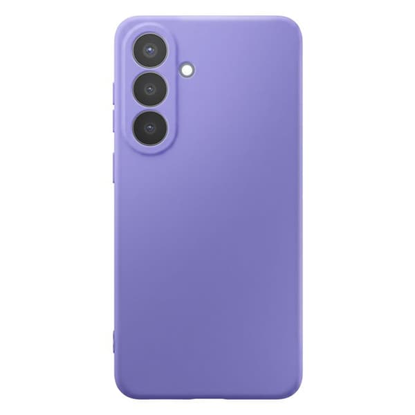 Silicone Soft-Touch-fodral för Galaxy S26 med mikrofiberfoder i lila Violett