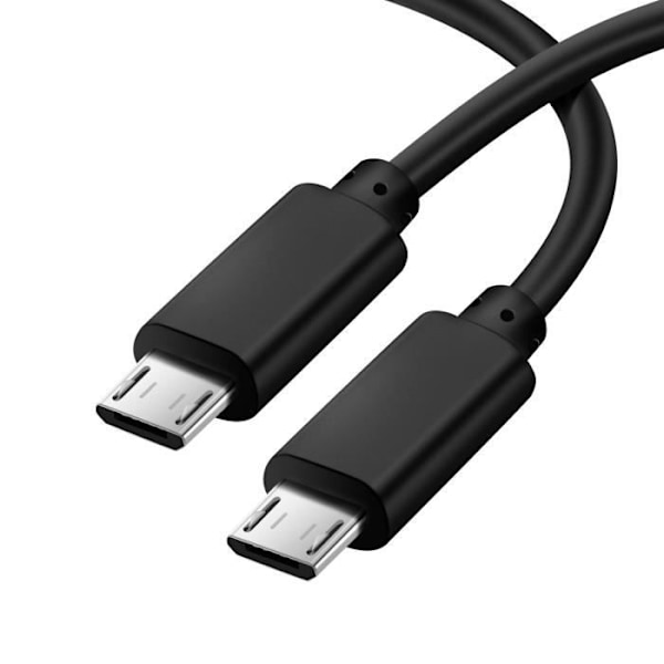 Micro USB til Micro USB 60 cm Hurtig opladning og synkronisering Akyga Sort Svart