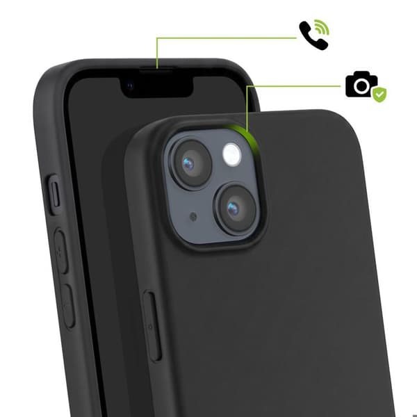 Silicone Cover til iPhone 14 med Diskret og Stødabsorberende Beskyttelse Mayaxess Sort Svart