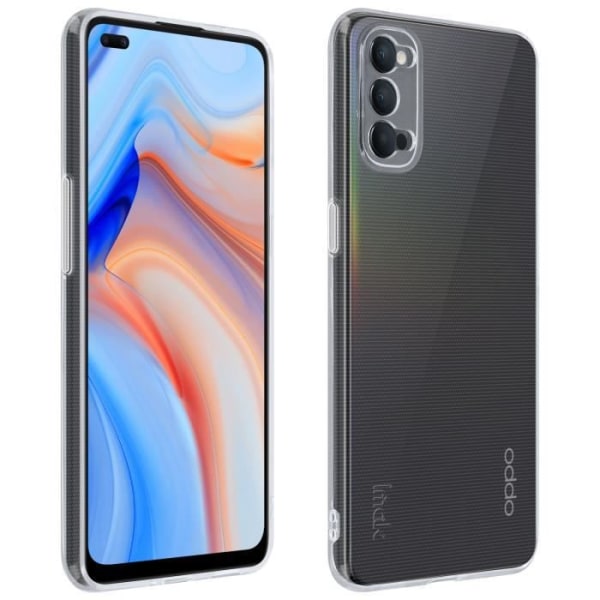 Oppo Reno 4 Case Hard Bumper Thin Crystal Case II Pro Imak Transparent White