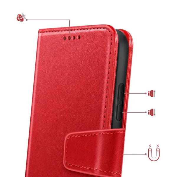Plånboksfodral för Xiaomi 17 med Fällbar Stödfunktion Röd Röd