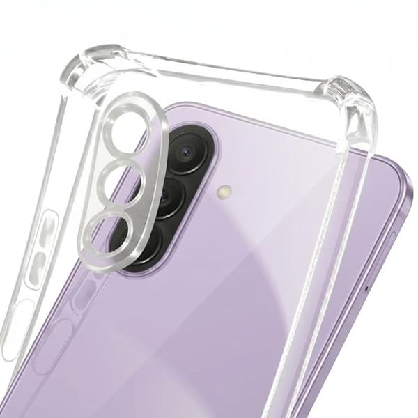 Pakke med tilbehør, glascover og oplader til Samsung Galaxy A37, gennemsigtig Vit