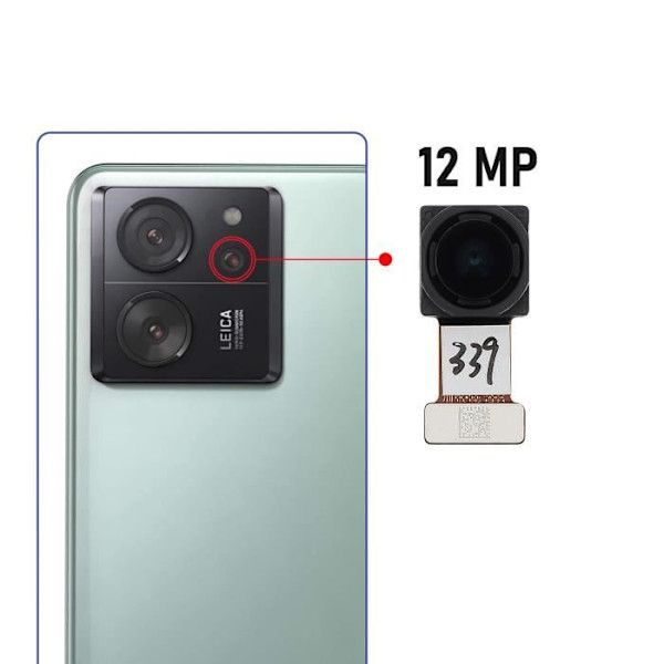 Takakameran ultralaajakulmasensori Xiaomi 13 5G:lle ja 13T Pro Blackille Svart