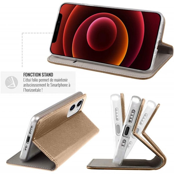 Folio Book Galaxy A32-4G etui med sideklap i guld Kulta