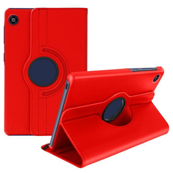 Etui - AVIZAR - Huawei MatePad T8 - Helhetsfodral - 360° Rotationsstöd - Röd Röd