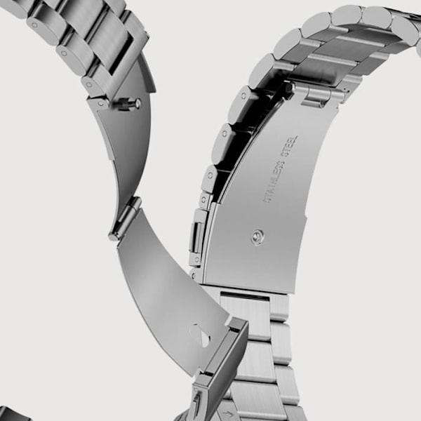 Rannekoru Huawei Watch GT Runner / Watch GT 3 46mm harmaa teräsverkko
