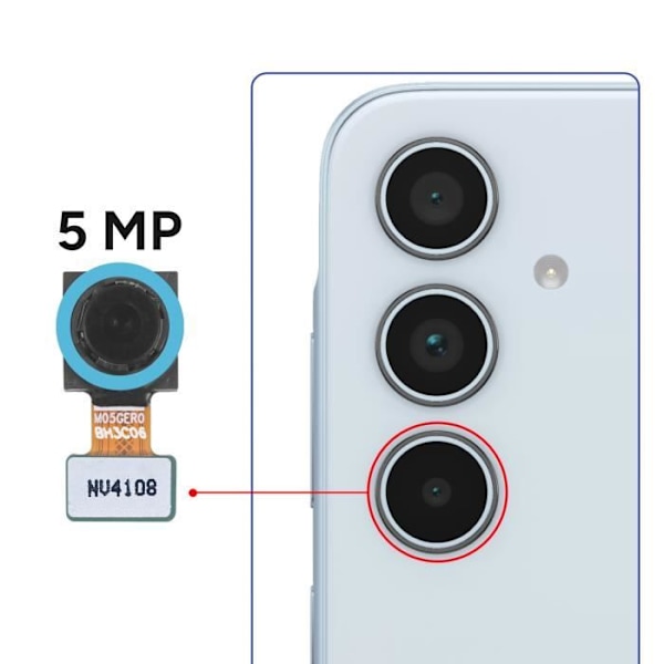 Bagkamera med makroobjektiv til Samsung Galaxy A35 5MP Samsung Sort Svart