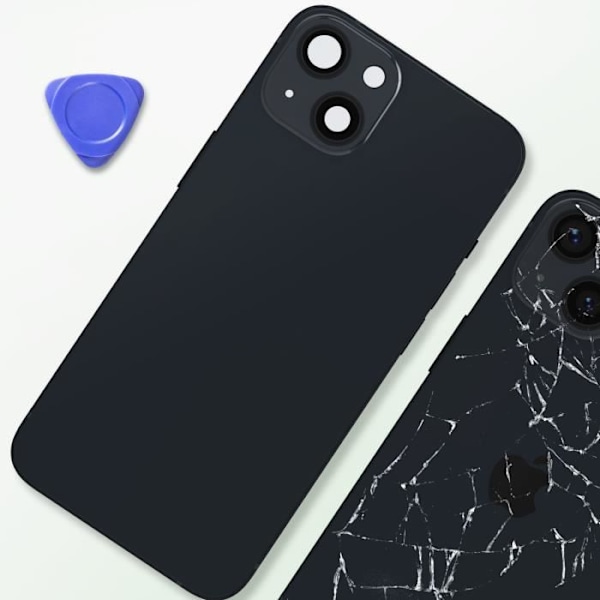 iPhone 13 chassi - AVIZAR - Svart - Byt ut ditt skadade chassi och bakruta Svart