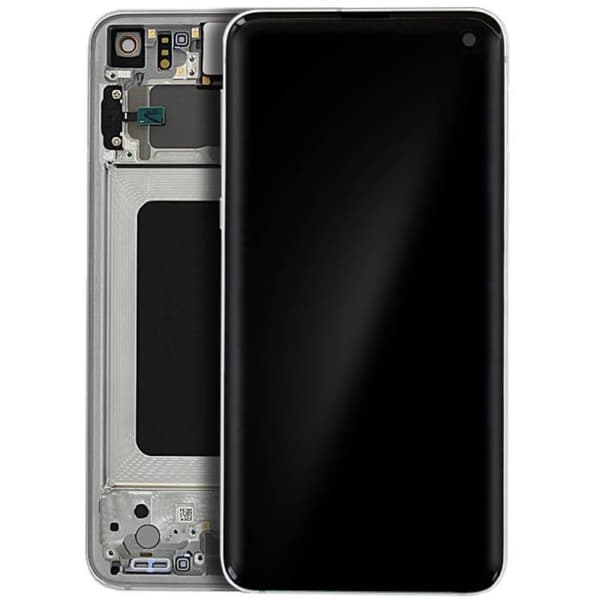 LCD-skärm - Samsung - Galaxy S10e - Prismavitt - Skärmbyte - 5,5 tum Vitt prisma
