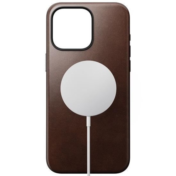 Coque - Nomad - Modern Cuir Horween - iPhone 15 Pro Max - Brun - Kompatibel med MagSafe kastanj