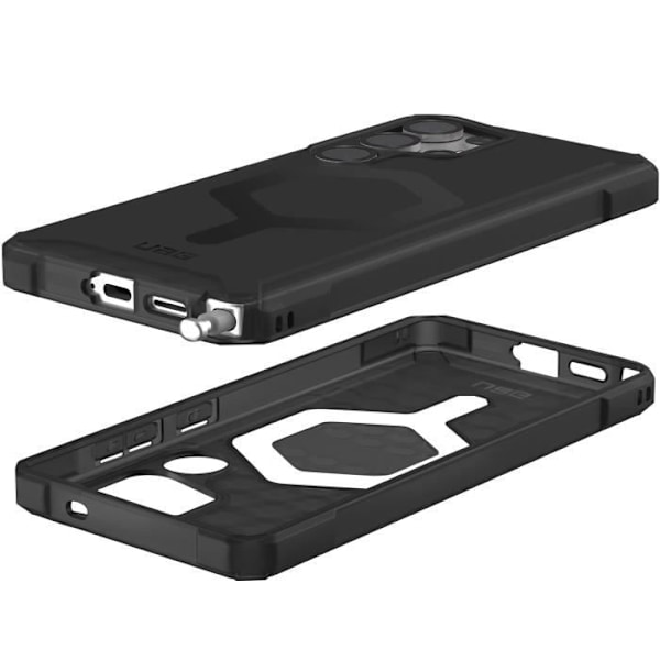 Samsung S25 Ultra Mehiläispesä Läpinäkyvä Essential Armor UAG Musta Svart