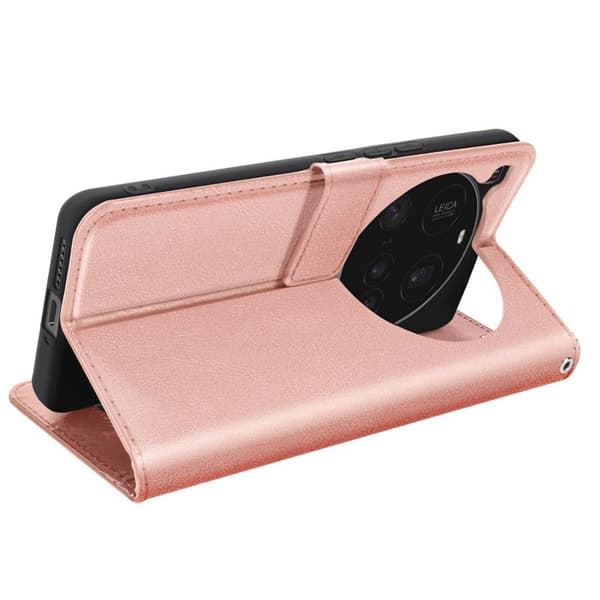Fodral för Xiaomi 15 Ultra Klapp Plånbok Stöd Mayaxess Rosé Champagne Rosa
