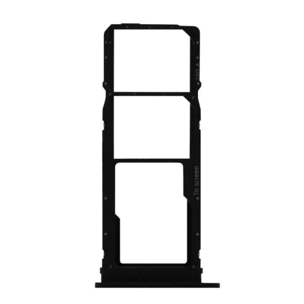 Kortbakke til Samsung Galaxy A20s 2x Nano SIM og Micro SD erstatning Sort