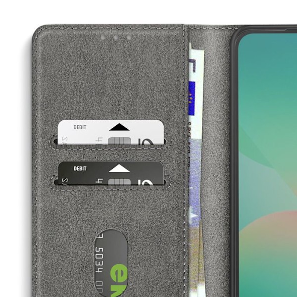 Etui til Samsung Galaxy A26 Klap Portefeuille og Stå Video Grå Grå