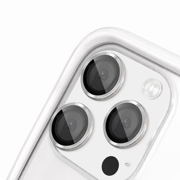 Beskyttelseskamera til iPhone 15 Pro / 15 Pro Max Anti-ridser Stødabsorberende Rhinoshield Sølv Grå