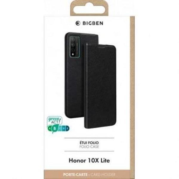 Etui til Honor 10X Lite Folio med kortholder og videounderstøttelse BigBen Connected Black Svart