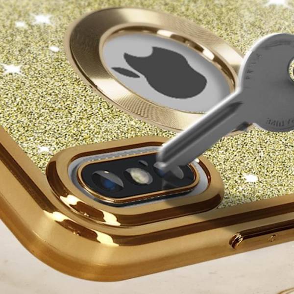 iPhone X ja XS Case Gold Glitter Case