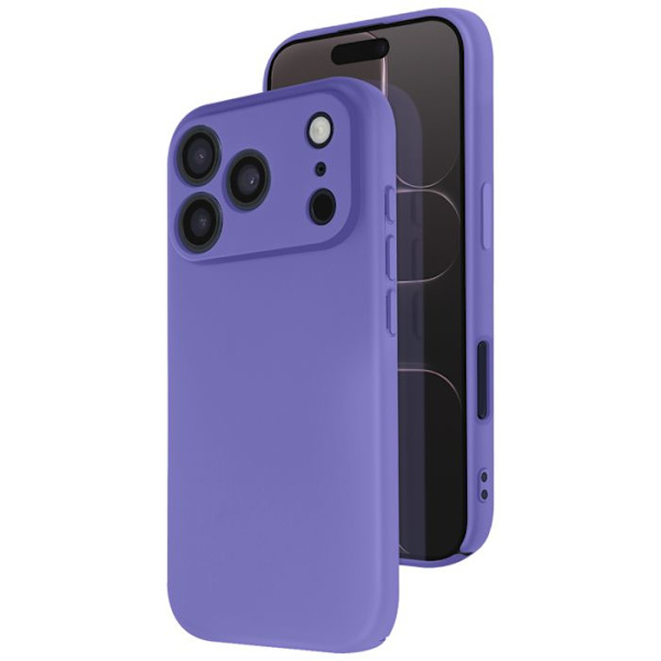 Cover - UNDERRETTELSE - iPhone 17 Pro Max - Soft-Touch - Semi-stiv silikone - Lilla Violett