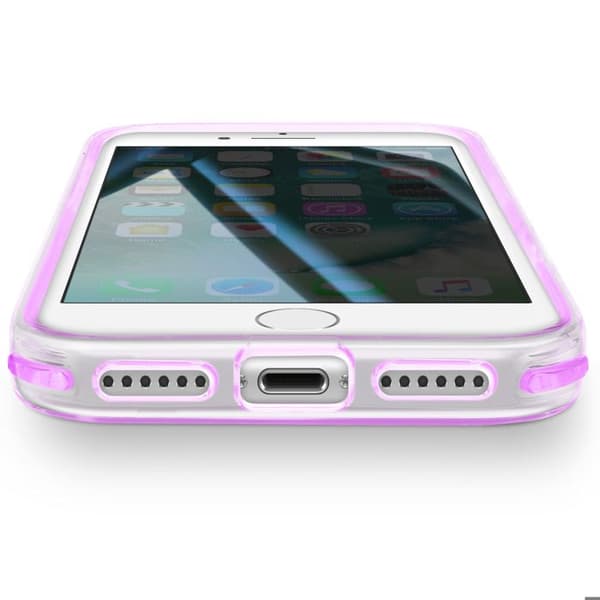 Coque för iPhone 7 / 8 / SE 2022 Bi-Material Design Texturerad Antirutscht Violet Lila